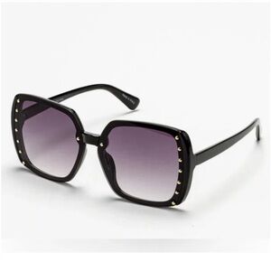 Black Oversized Studded Sunglasses